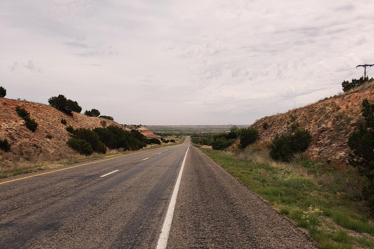 The stunning Caprock Escarpment, located near Crosbyton Texas